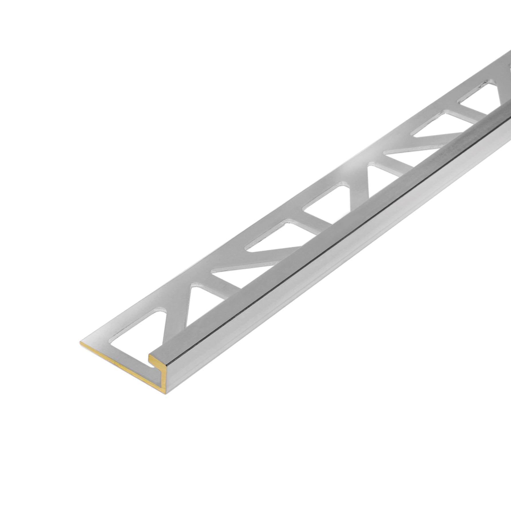 DURAL angle profile DUROSOL 5MIL brass silver chrome plated 11mm 250cm