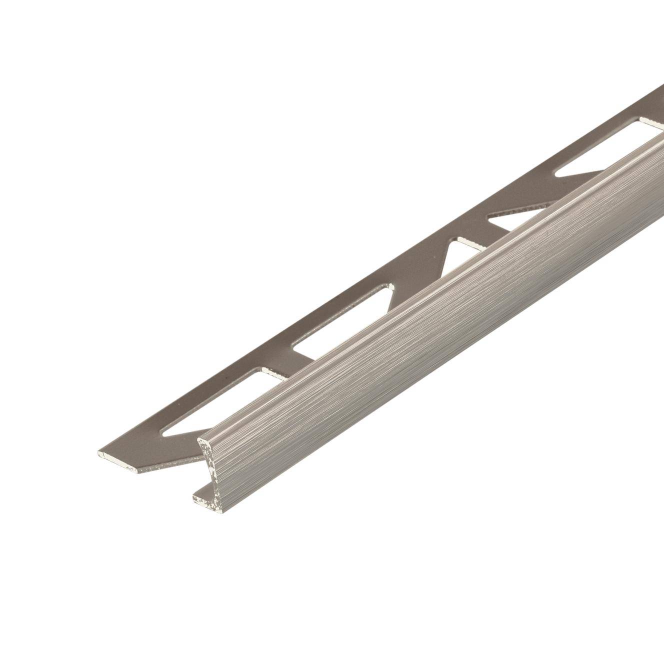 DURAL angle profile DUROSOL aluminium high gloss anodised brushed titanium 8mm 250cm