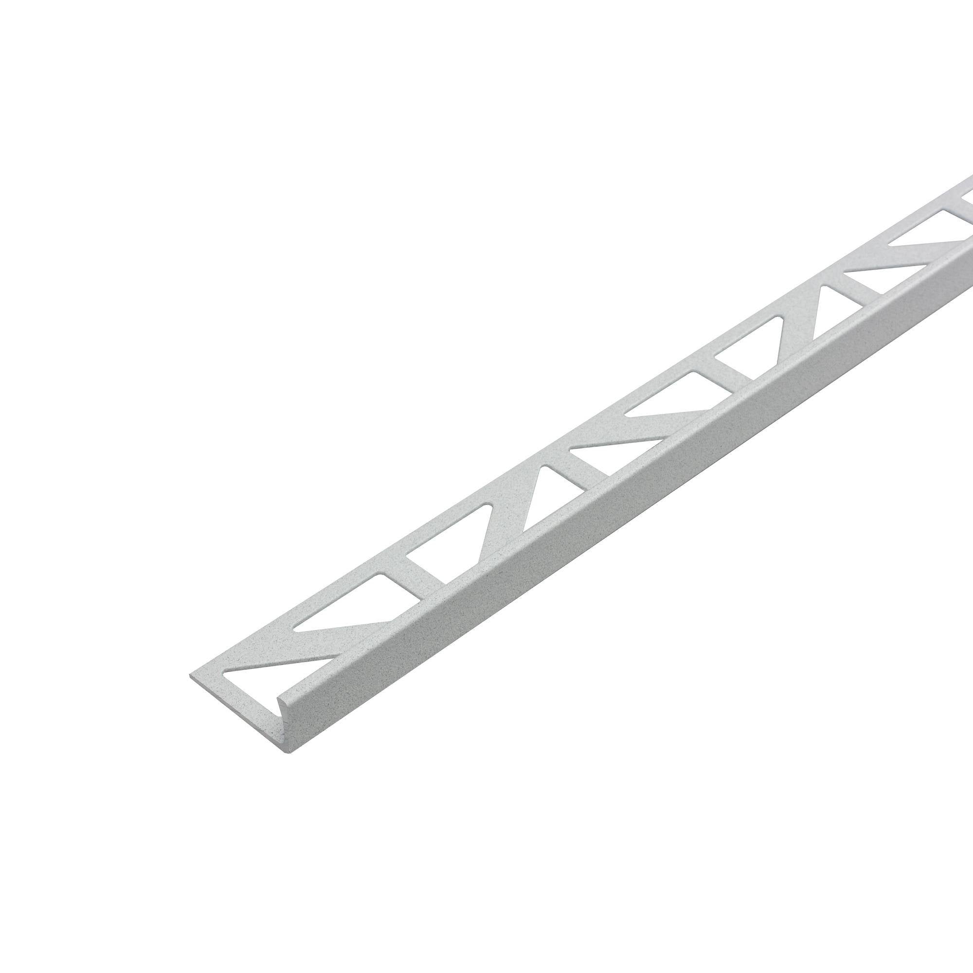 DURAL angle profile DUROSOL aluminium powder coated Salt'n'pepper white 10mm 250cm