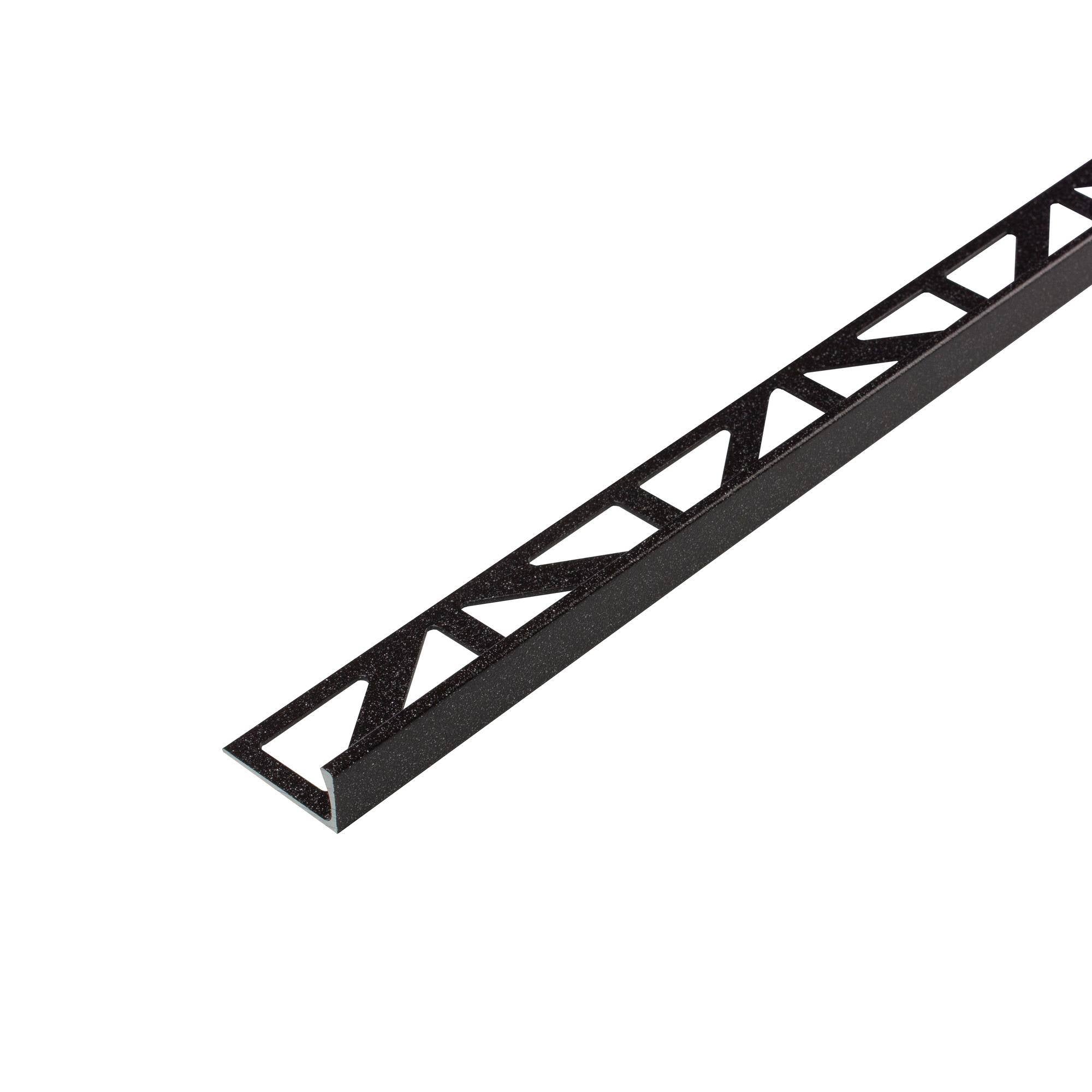 Winkelprofil DUROSOL Aluminium pulverbeschichtet Salt and pepper schwarzbraun 12,5mm 250cm