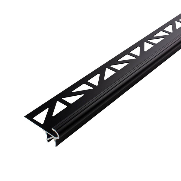 Basisprofil FLORENTOSTEP LED Aluminium pulverbeschichtet schwarz matt RAL 9011 11mm 250cm