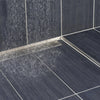 DURAL Wandanschluss Gefällekeil links (in Blickrichtung zur Rinne) SHOWER-GK TILE Aluminium natur Feinschliff 8mm 98cm