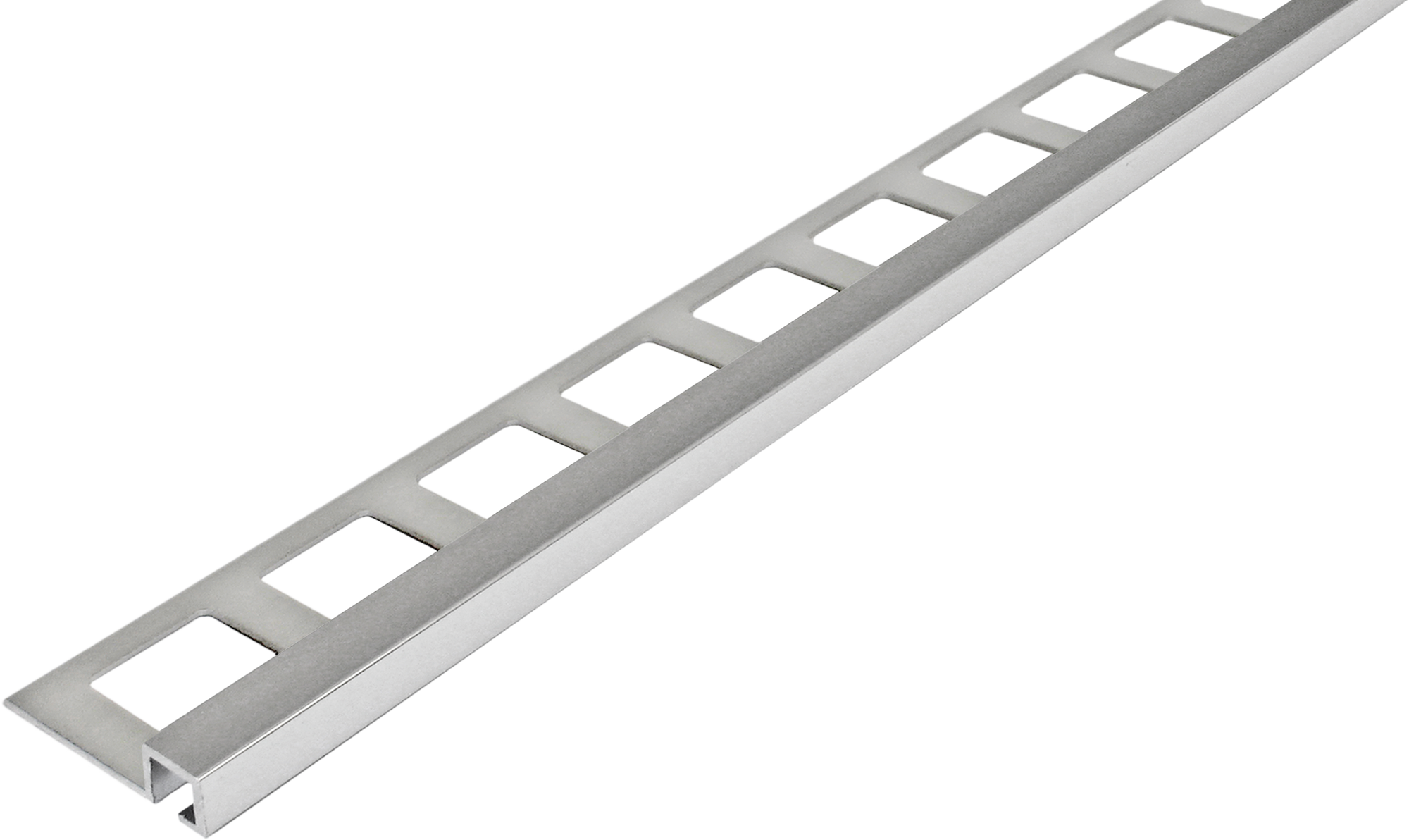 FLIESENEXPERT 24 square profile LARGO CANTO aluminium anodised silver 11mm 300cm