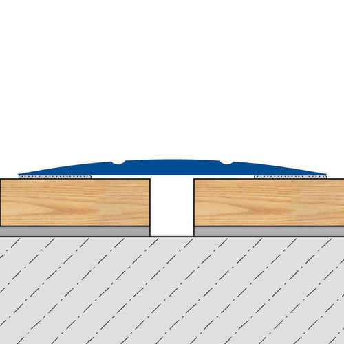 DURAL Übergangsprofil gebohrt MAXIFLOOR Aluminium eloxiert silber 100cm