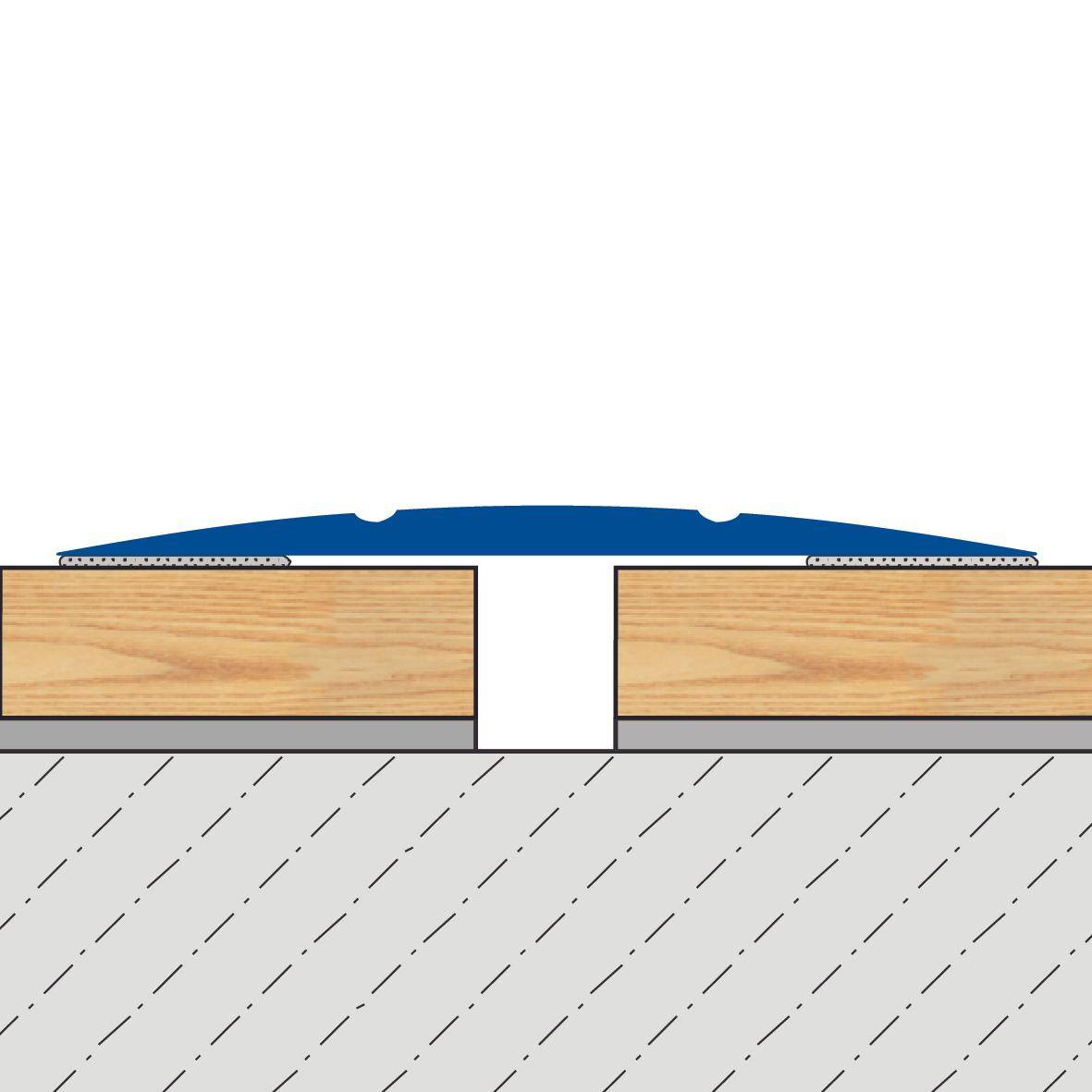 DURAL Übergangsprofil gebohrt MAXIFLOOR Aluminium eloxiert titan 270cm