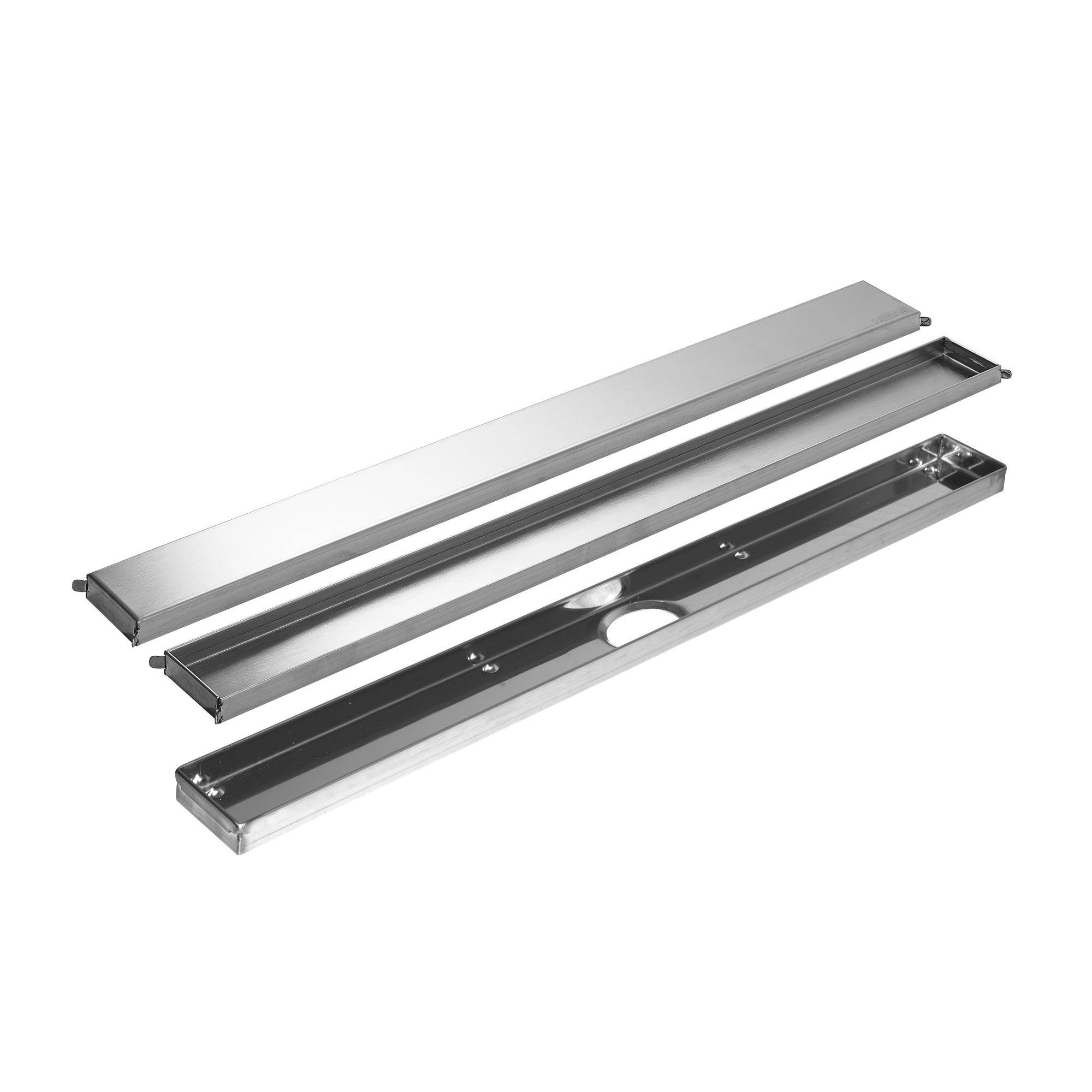 DURAL drain channel double face MYVARIO-LINE stainless steel (V2A/304) brushed 80cm