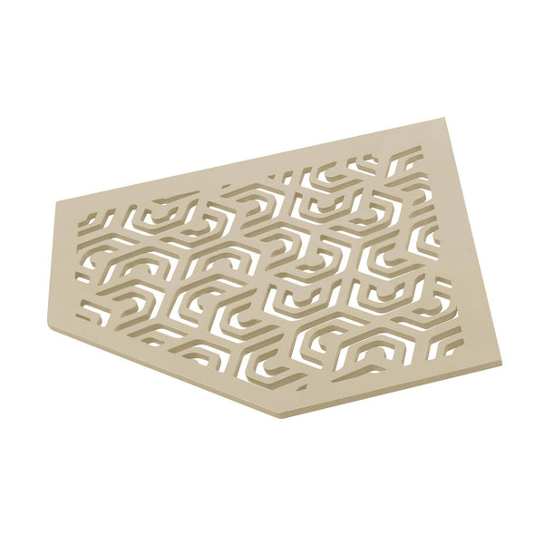 Eckablage TI-SHELF PENTA Aluminium strukturbeschichtet sand