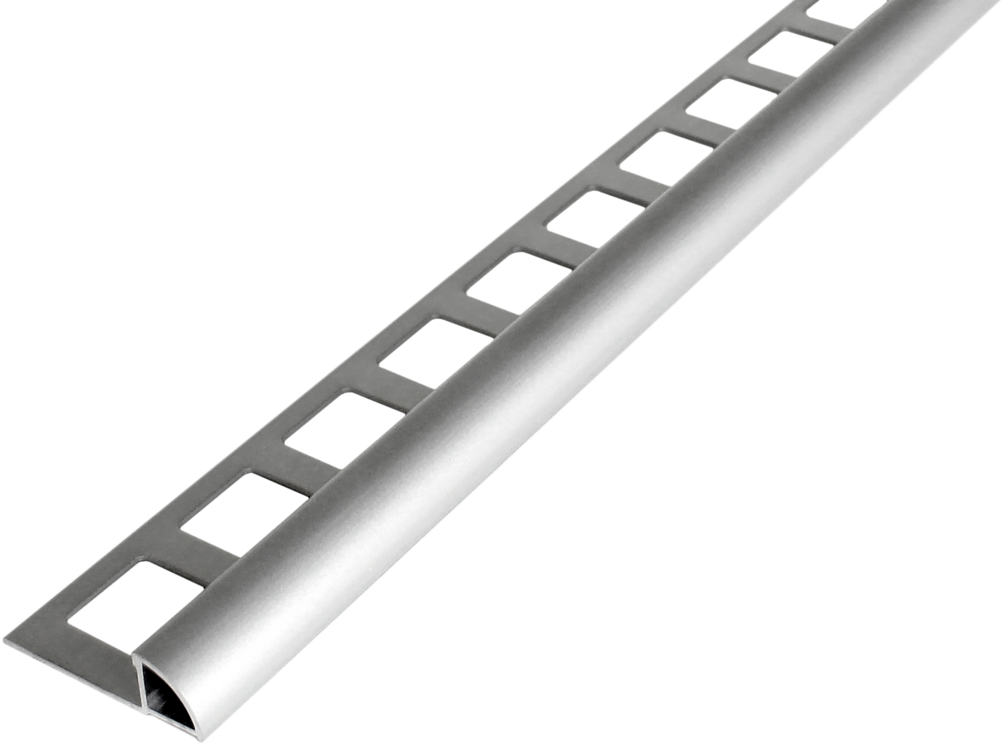 TEGEL EXPERT 24 kwartcirkelprofiel RONDI RO aluminium geanodiseerd zilver 6mm 300cm