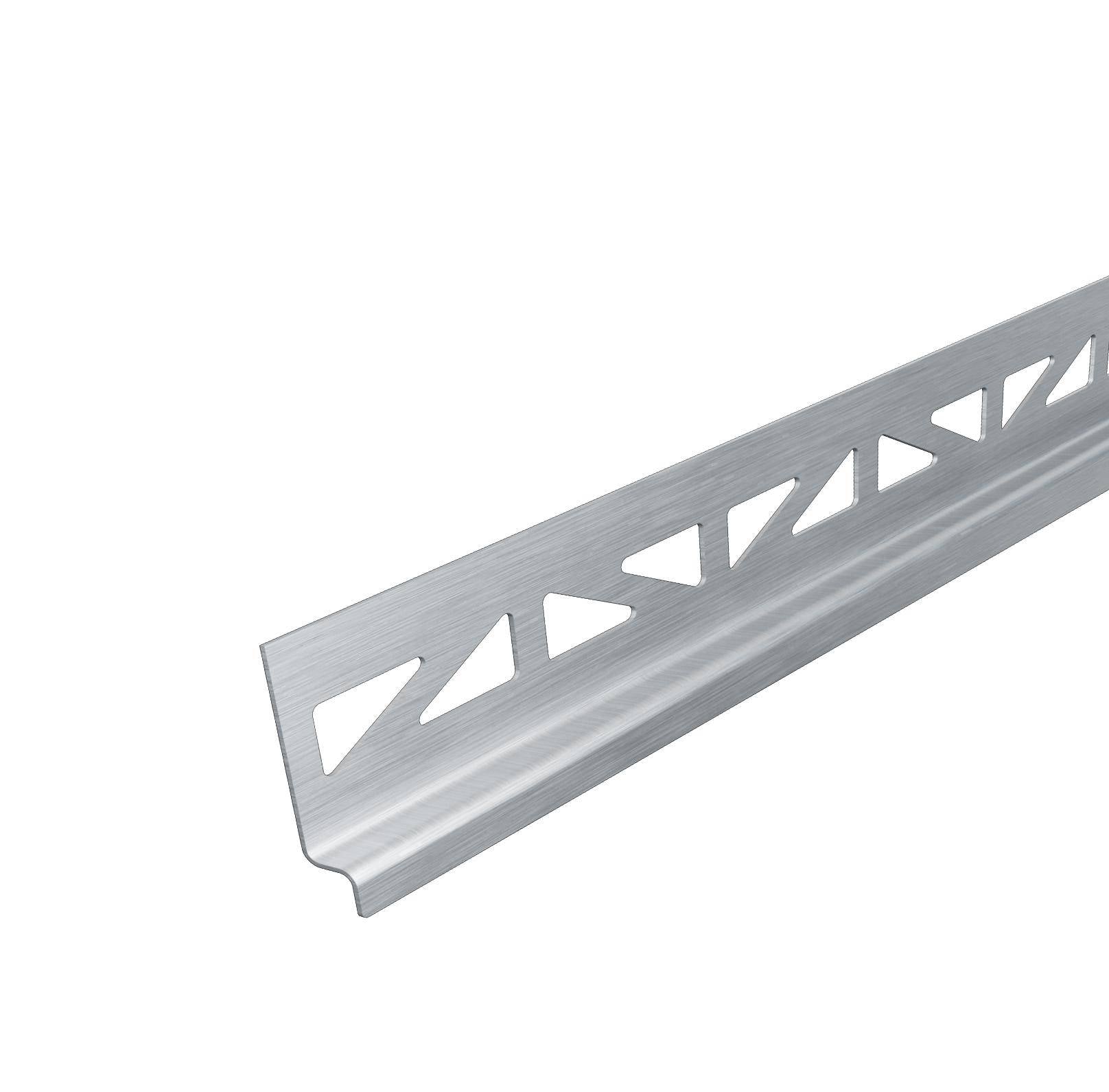 Wandanschluss Gefällekeil links (in Blickrichtung zur Rinne) SHOWER-GK TILE Aluminium natur Feinschliff 8mm 98cm