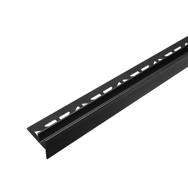 DURAL gradient wedge for glass holder left SHOWER-GK GLAS FLOOR stainless steel (V2A/304) black matt RAL 9011 structured coated 19mm 148cm