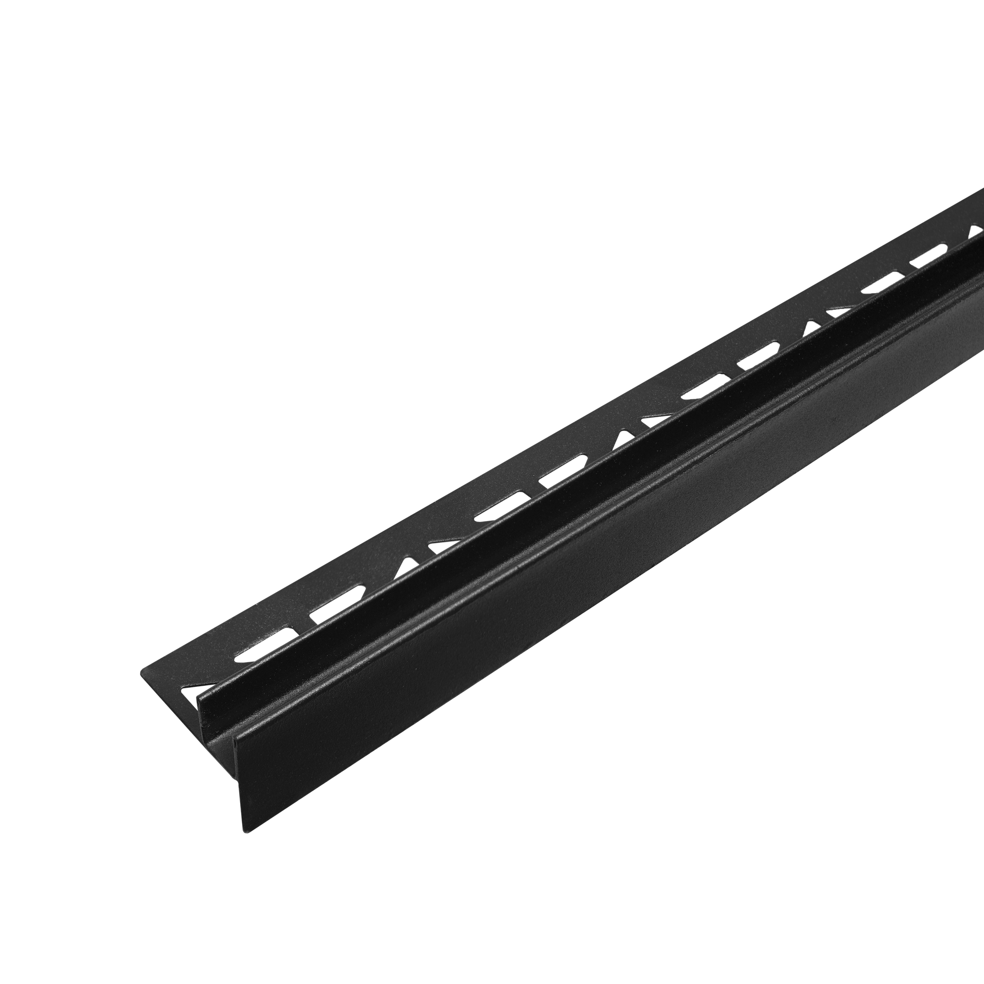 DURAL gradient wedge for glass holder left SHOWER-GK GLAS FLOOR stainless steel (V2A/304) black matt RAL 9011 structured coated 19mm 200cm