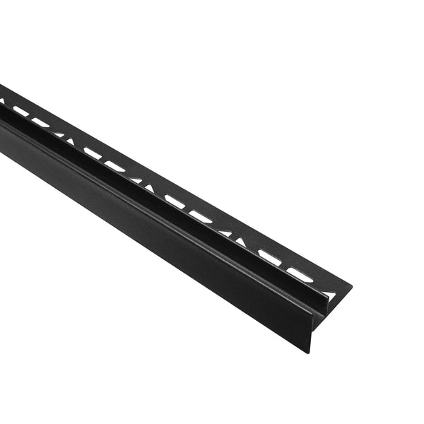 Gefällekeil zur Glasaufnahme rechts SHOWER-GK GLAS FLOOR Edelstahl (V2A/304) schwarz matt RAL 9011 strukturbeschichtet 19mm 120cm