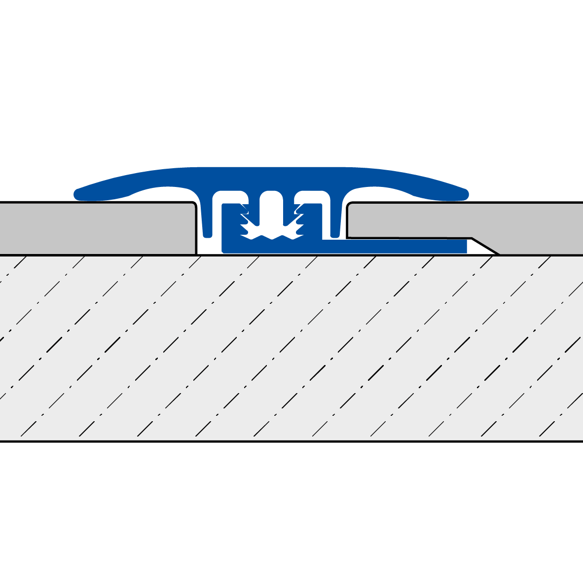 DURAL transition profile SNAP LVT EXPANSION aluminum anodized titanium 5-7mmmm 270cm