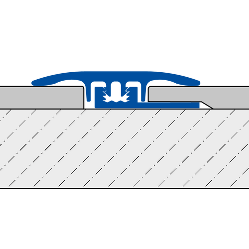 DURAL transition profile SNAP LVT EXPANSION aluminium anodised silver 5-7mm 270cm