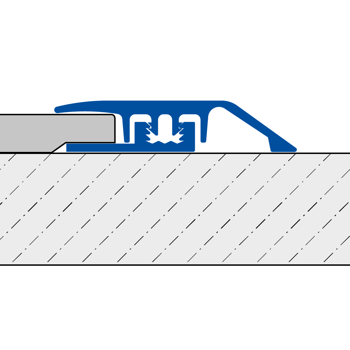 DURAL adjustment profile SNAP LVT FINISH aluminum anodized silver 5-7mm 100cm