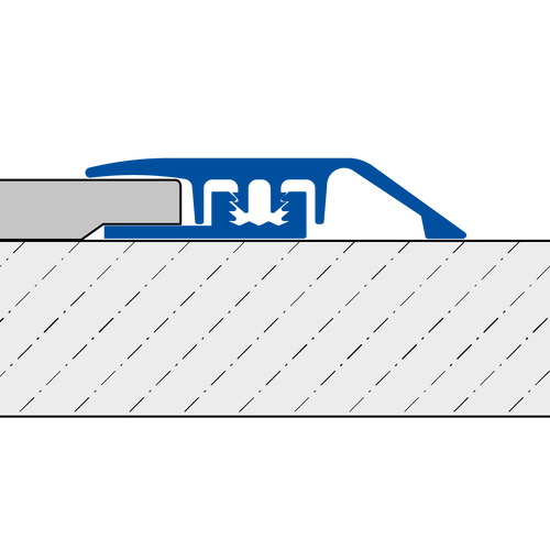 DURAL adjustment profile SNAP LVT FINISH aluminum anodized silver 5-7mm 100cm