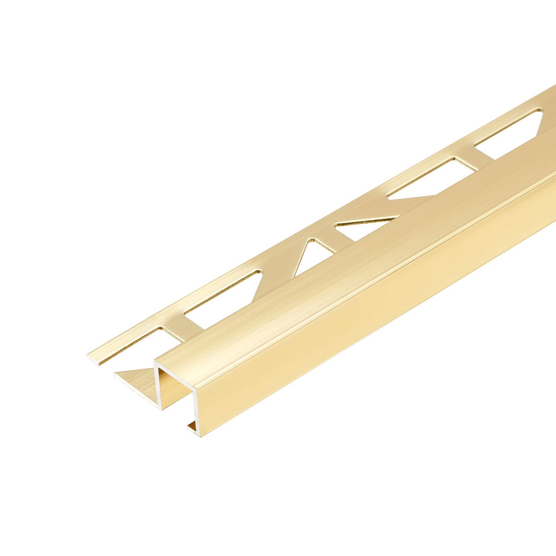 DURAL end profile SQUARELINE aluminium high gloss anodised gold 7mm 250cm