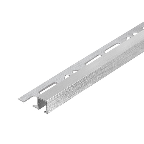 DURAL eindprofiel SQUARELINE aluminium hoogglans geanodiseerd geborsteld zilver 7mm 250cm