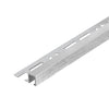 Abschlussprofil SQUARELINE Aluminium hochglanzeloxiert gebürstet silber 11mm 250cm