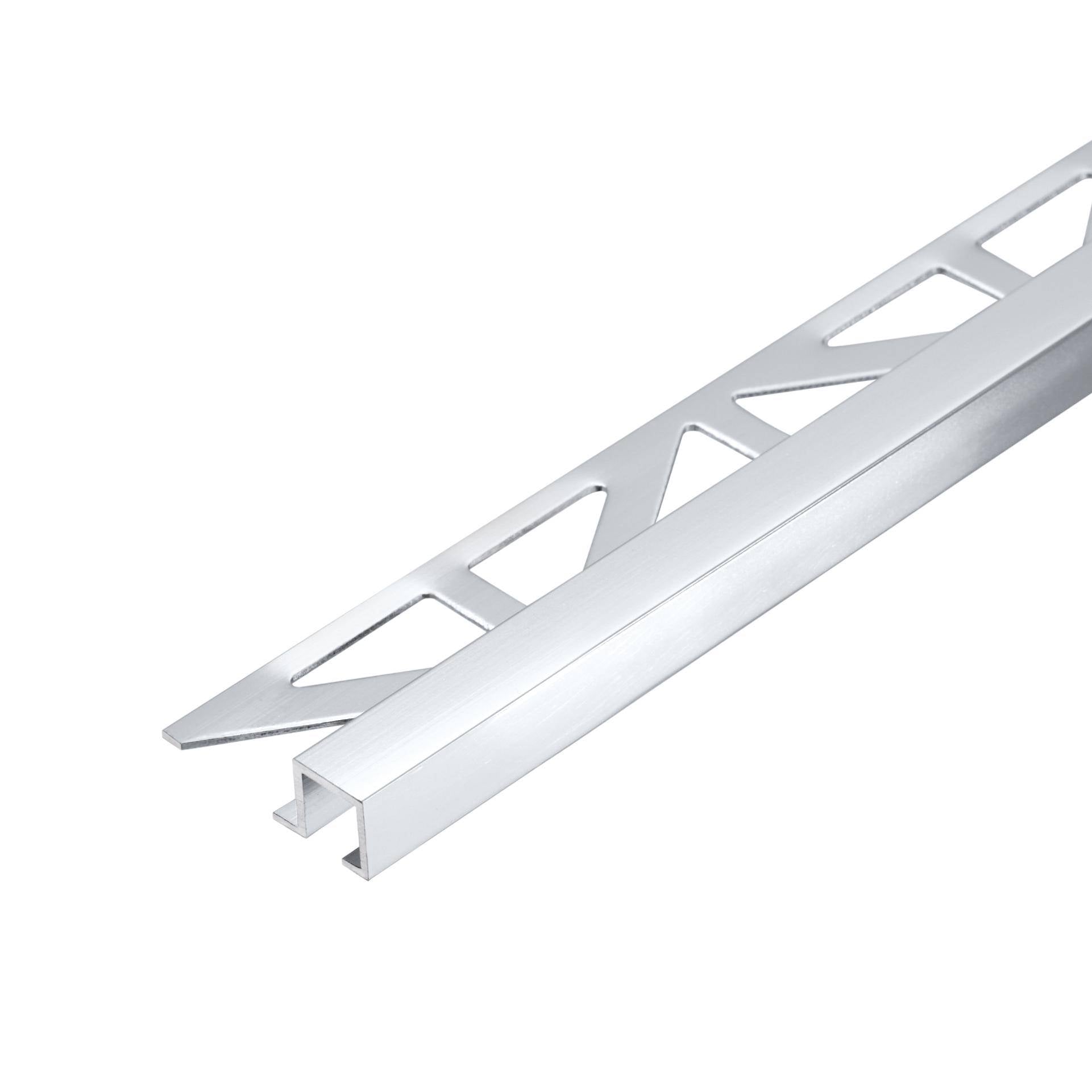 DURAL eindprofiel SQUARELINE aluminium hoogglans geanodiseerd zilver 12,5mm 250cm