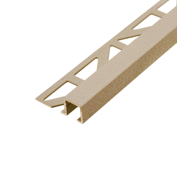 DURAL Abschlussprofil SQUARELINE Aluminium strukturbeschichtet beige 11mm 250cm