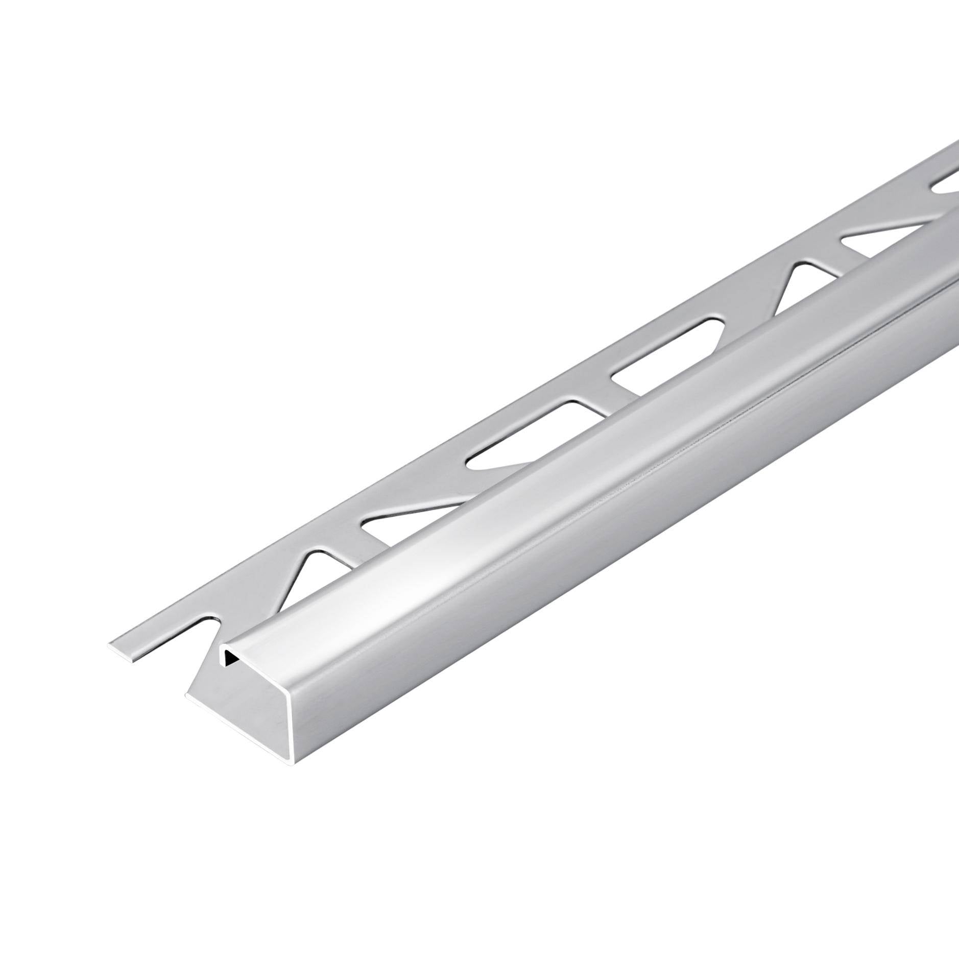 DURAL Abschlussprofil SQUARELINE Edelstahl (V2A/304) hochglanzpoliert mit Schutzfolie 11mm 250cm