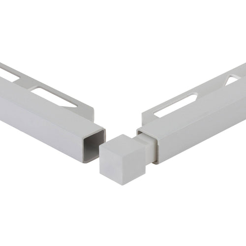 DURAL binnen- en buitenhoek SQUARELINE PVC zilvergrijs 7mm