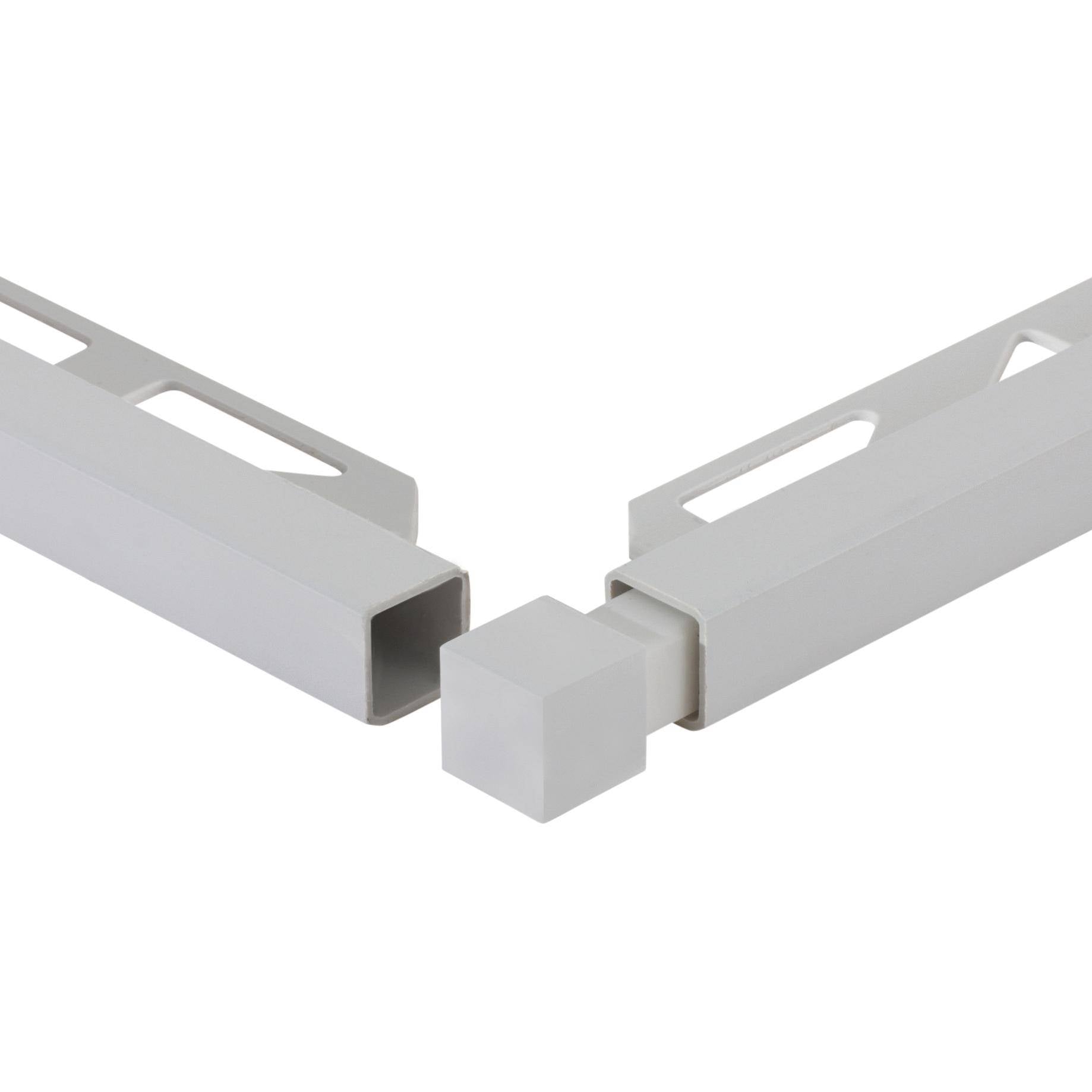 DURAL binnen- en buitenhoek SQUARELINE PVC zilvergrijs 9mm