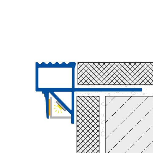 DURAL basisprofiel SQUARESTEP LED aluminium geanodiseerd zilver 11mm 150cm