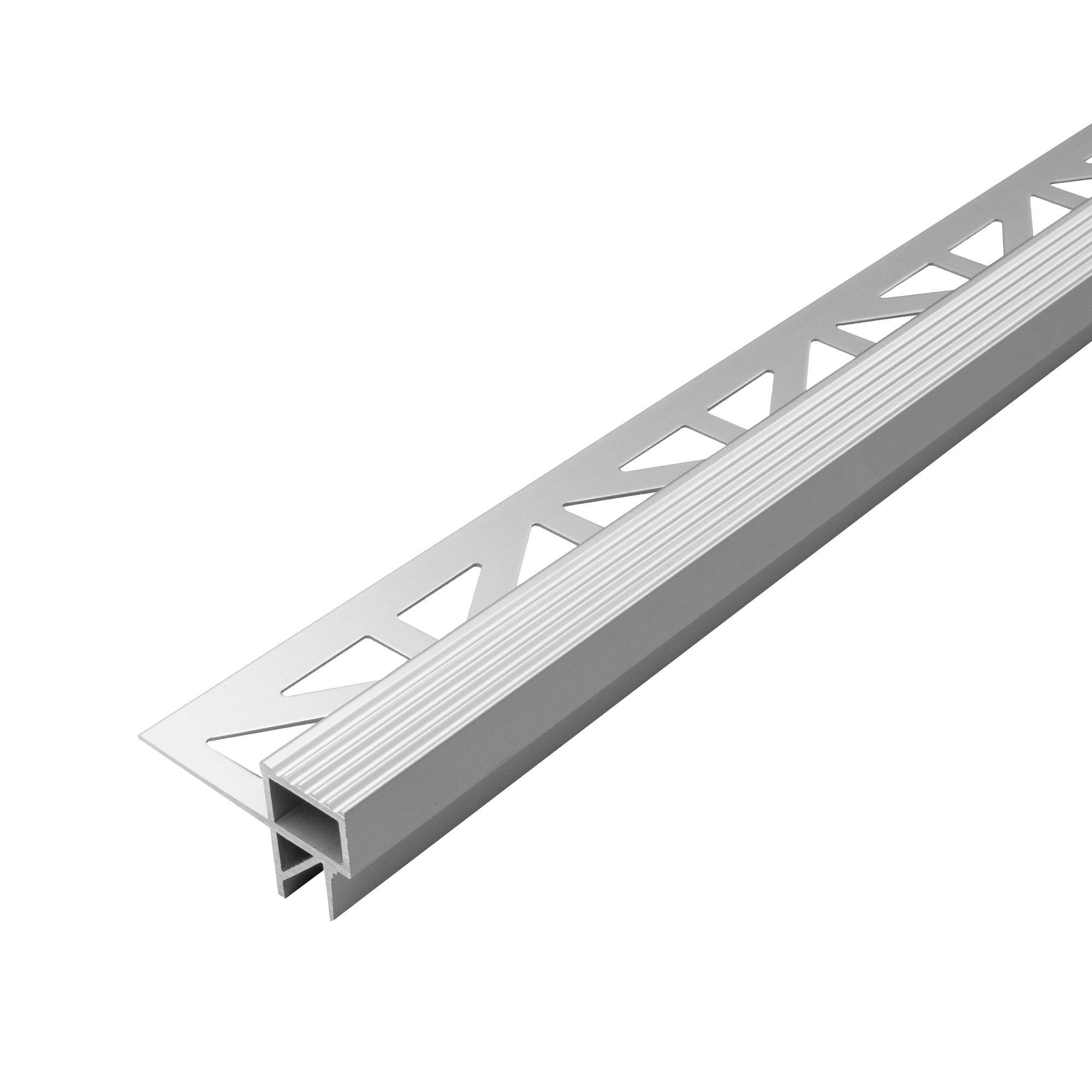 DURAL base profile SQUARESTEP LED aluminium anodised silver 11mm 250cm