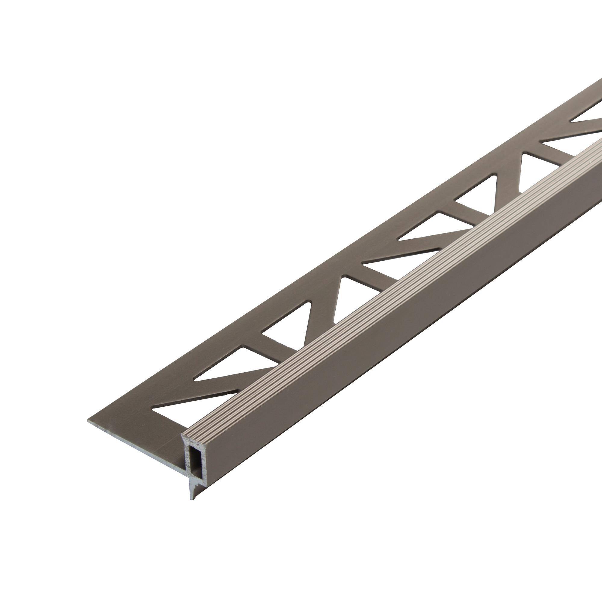 DURAL step profile SQUARESTEP aluminium anodised titanium 9mm 250cm