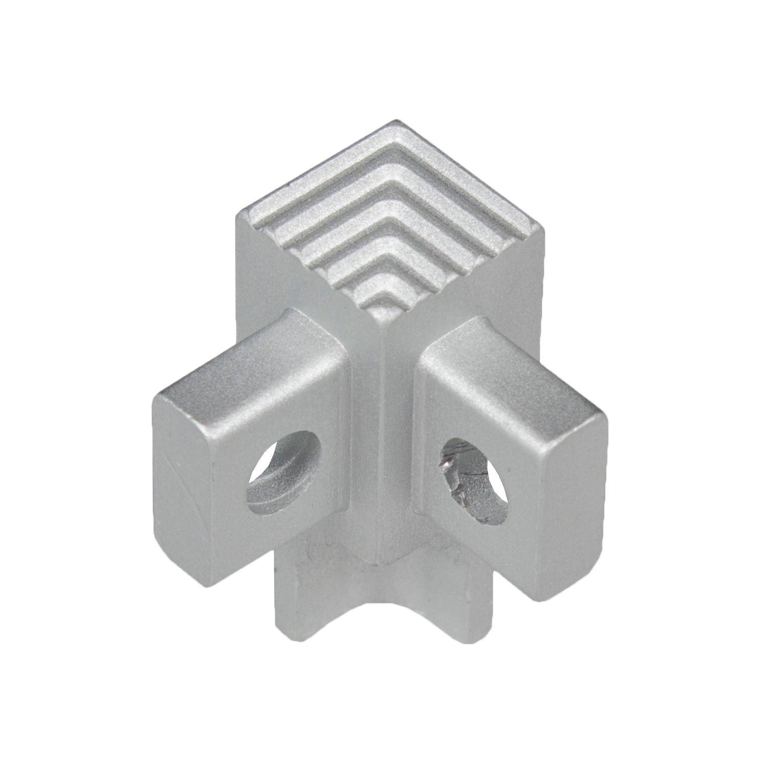 DURAL binnenhoek SQUASTEP aluminium geanodiseerd zilver 9mm