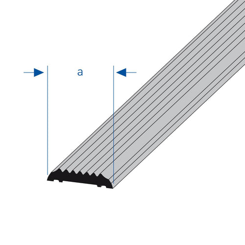 DURAL insert STEP PVC grey grooved 25lfdm