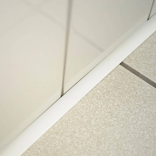 DURAL wall/floor connection profile T-COVE aluminium powder-coated white 22mm 250cm