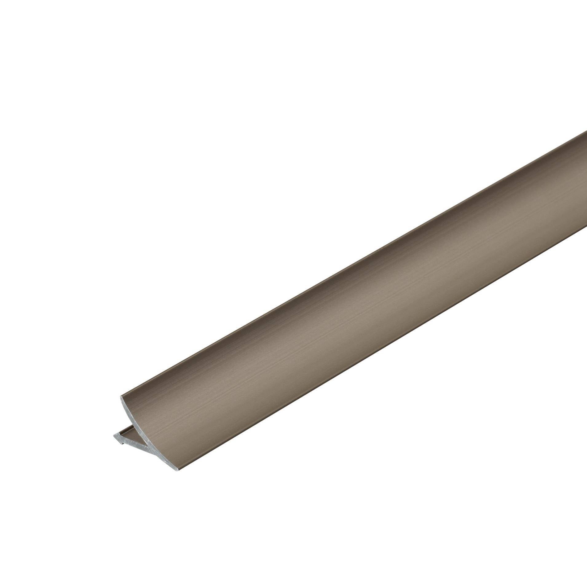 DURAL wand/vloer aansluitprofiel T-COVE aluminium geanodiseerd titanium 12mm 250cm