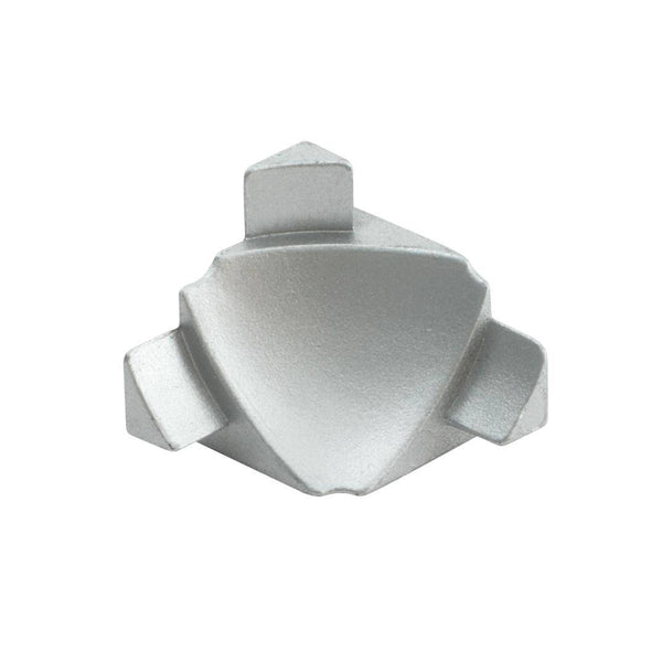 DURAL inside corner T-COVE die-cast metal high gloss anodised silver 16mm