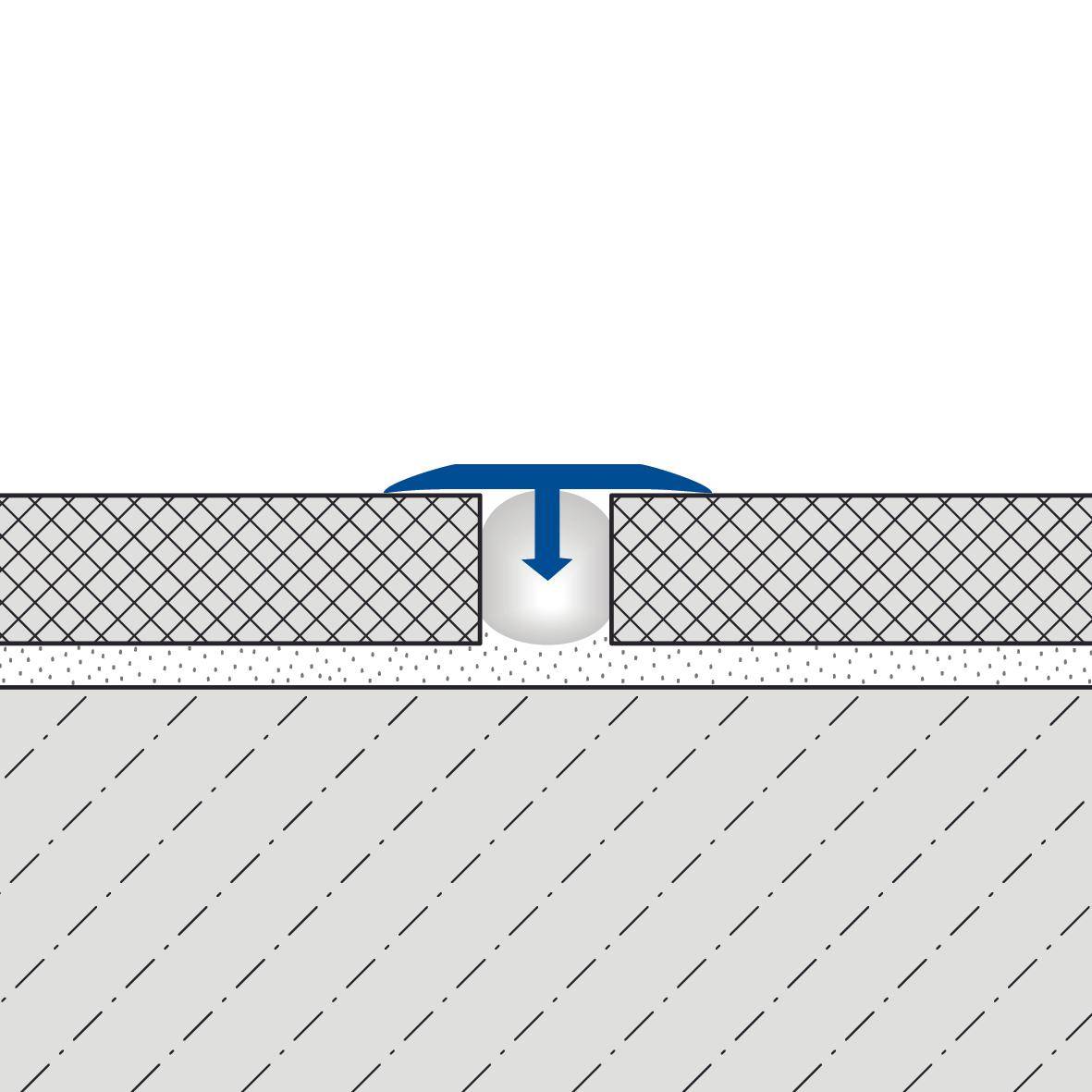 DURAL Abdeckprofil geeignet für Z-Flex Curver T-FLOOR Messing natur 7mm 250cm