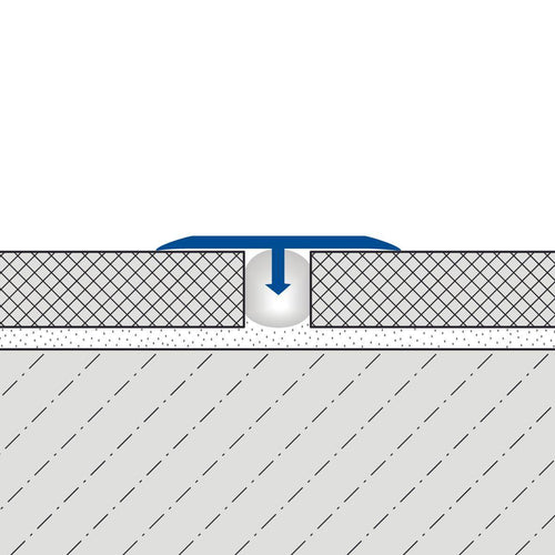 DURAL afdekprofiel passend voor Z-Flex Curver T-FLOOR messing hoogglans met beschermfolie 7mm 250cm