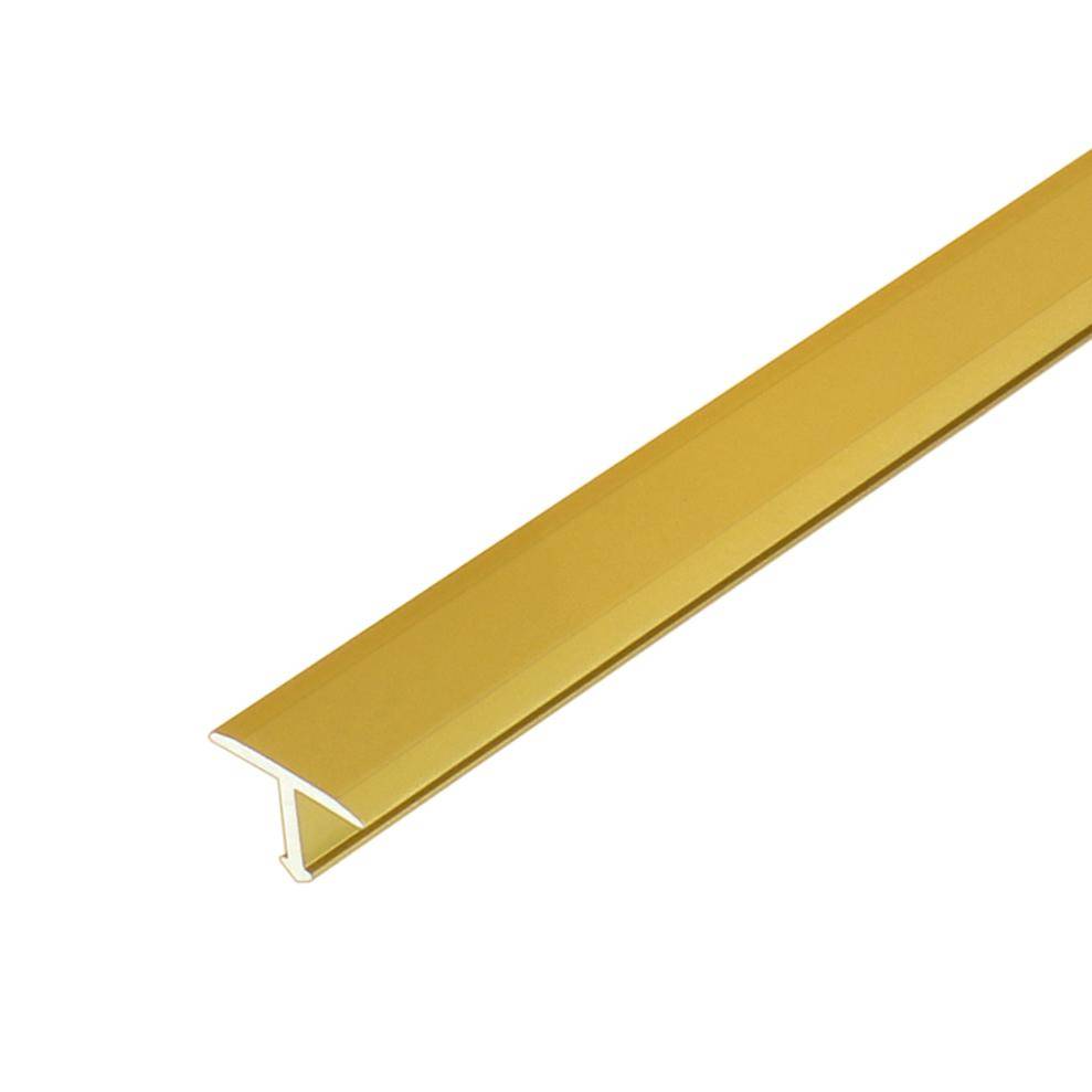 DURAL cover profile suitable for Z-Flex Curver T-FLOOR aluminium anodised gold 7mm 250cm