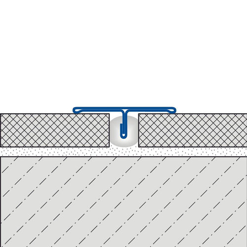 DURAL afdekprofiel T-FLOOR RVS (V2A/304) zilver fijnslijpen met beschermfolie 7mm 250cm