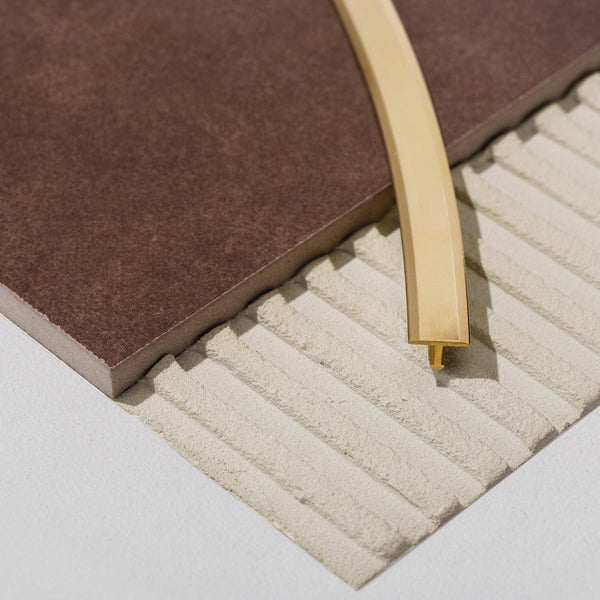 Abdeckprofil geeignet für Z-Flex Curver T-FLOOR Messing natur 7mm 250cm