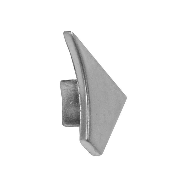 DURAL end cap left T-COVE die-cast metal anodized silver 12mm