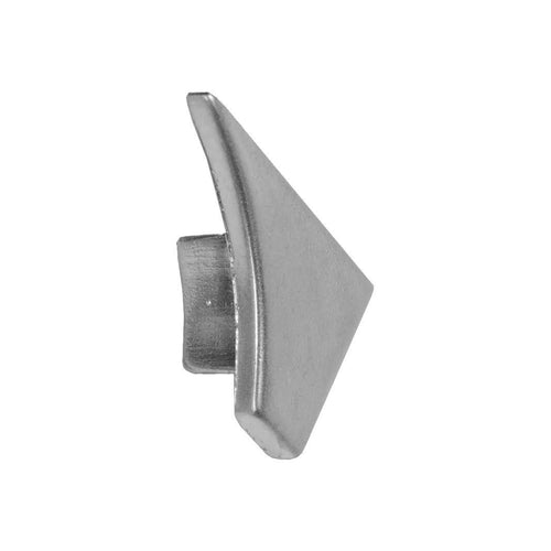 DURAL end cap right T-COVE die-cast metal anodized silver 12mm