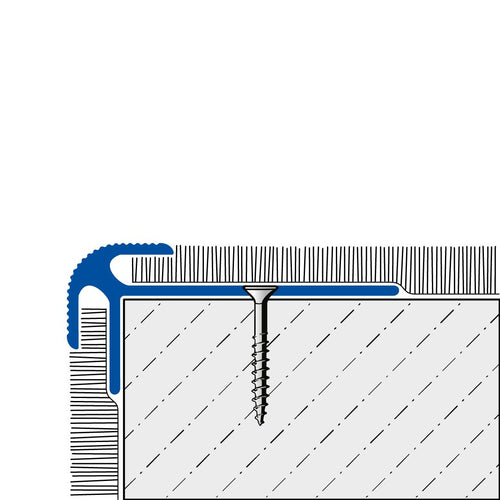 DURAL stair tread profile DURASTEP JUMBO aluminium anodised silver 2.5mm 300cm