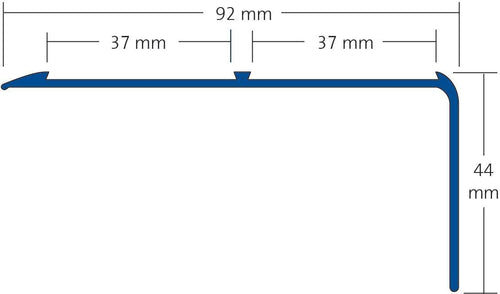 DURAL stair tread profile TREDSAFE aluminium anodised silver 8mm 250cm