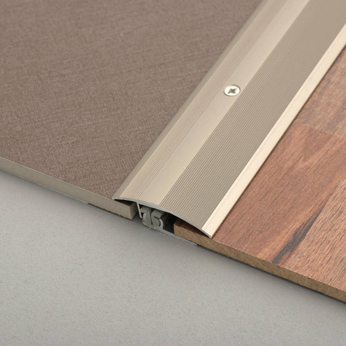 Anpassungsprofil TRIFLOOR TRANSITION Aluminium eloxiert titan Höhe 7 - 17 mm Sichtbreite 48 mm 270cm