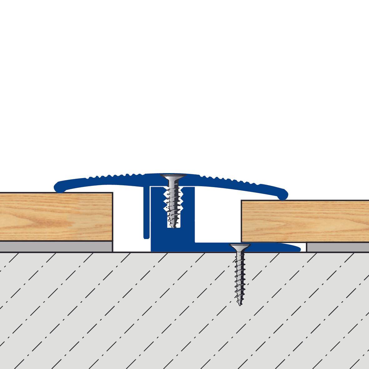 DURAL transition profile TRIFLOOR EXPANSION aluminum anodized titanium 45490mm 100cm