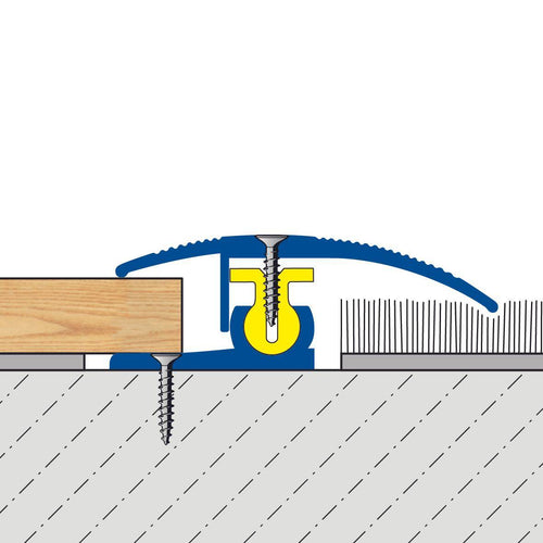 DURAL adjustment profile TRIFLOOR TRANSITION aluminum anodized titanium 45490mm 270cm