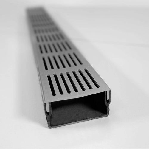 DURAL drainage channel U-DRAIN PRO aluminum anodized silver 50mm 200cm