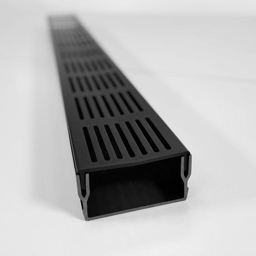 DURAL drainage channel U-DRAIN PRO aluminum anodized black 50mm 200cm